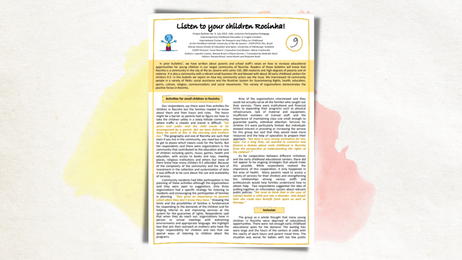 CIESPI has just issued its 9th bulletin in the series Participative and Inclusive Early Childhood